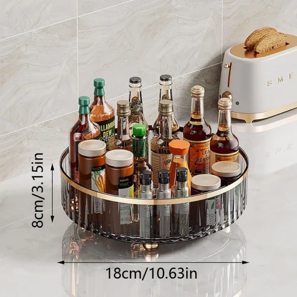 Round Plastic Clear Rotating Container Bins - Image 2