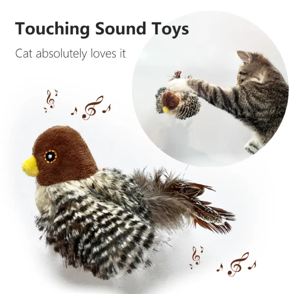 Cat Toy Electric Squeaky Simulation Bird Plush