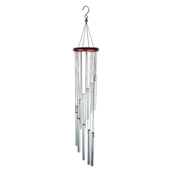 1piece 12 Tubes Aluminum Alloy Wind Chimes with Hook Gold/silver Bells for Outside - Image 8