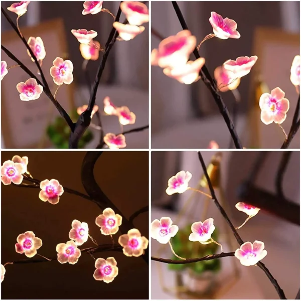 Cherry Blossom Table Tree Night Light USB/Battery - Image 3