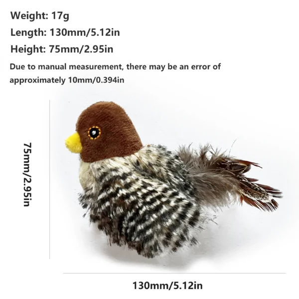 Cat Toy Electric Squeaky Simulation Bird Plush - Image 4