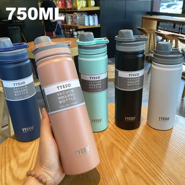 750ML Tyeso Stainless Steel Thermos Coffee Bottle